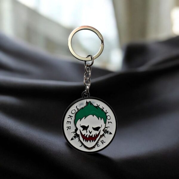 Joker Metal Stylish Keychain for Kids, Car, Bike l Revolving Keyring - Image 4