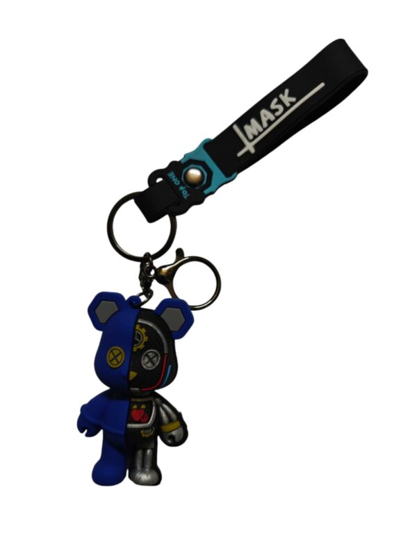 Mask-Stylish-Blue-Black-keychain