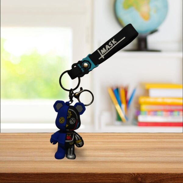 Mask-Stylish-Blue-Black-keychain - Image 2