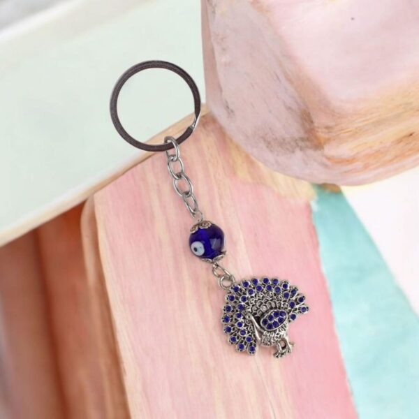Evil Eye Peacock Stylish Keychain l Elegant Keychain - Image 2