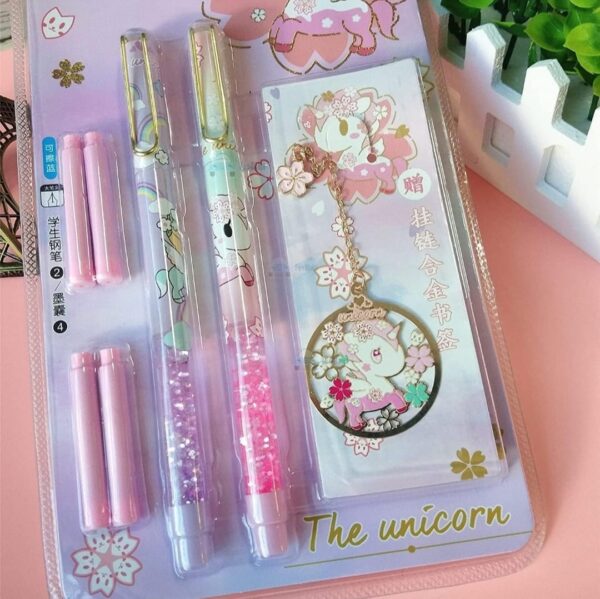 Unicorn Fountain pen set for students - Image 2