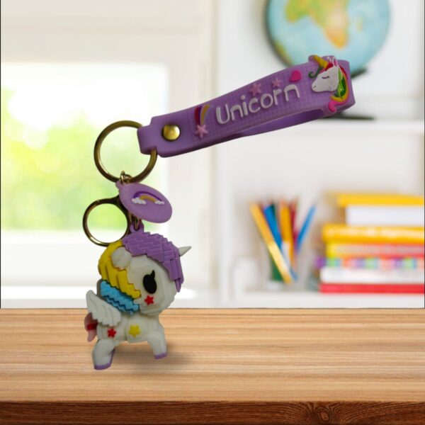 Unicorn White Stylish Keychain - Image 2