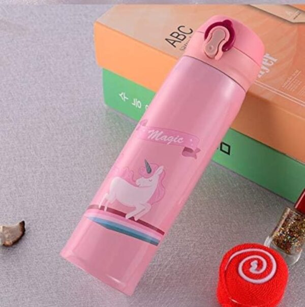 Stainless Steel Unicorn Cute Water Flask l Bottle for Kids l Best Gift for Kids 500 ml - Image 4