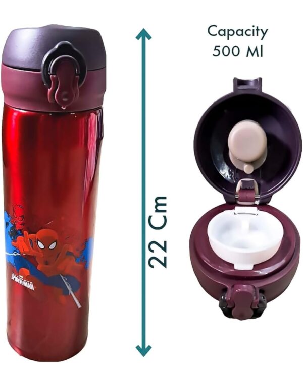 Stainless Steel Cute Spiderman Water Flask l Bottle for Kids l Best Gift for Kids 500 ml - Image 3