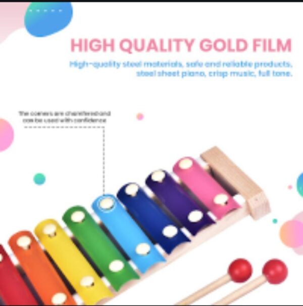 Xylophone wooden colorful for kids - Image 2