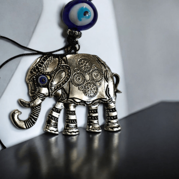Evil Eye Keychain with Big elephant l Elegant Keychain - Image 2