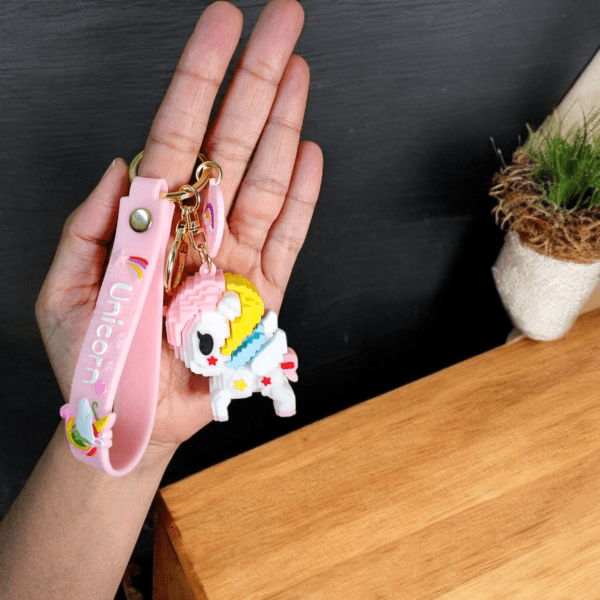 Unicorn White Pink Stylish Keychain
