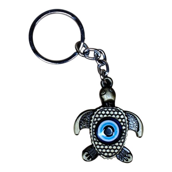 Big Turtle Evil Eye Stylish Metal Elegant Gifting Keychain for Decor - Image 4