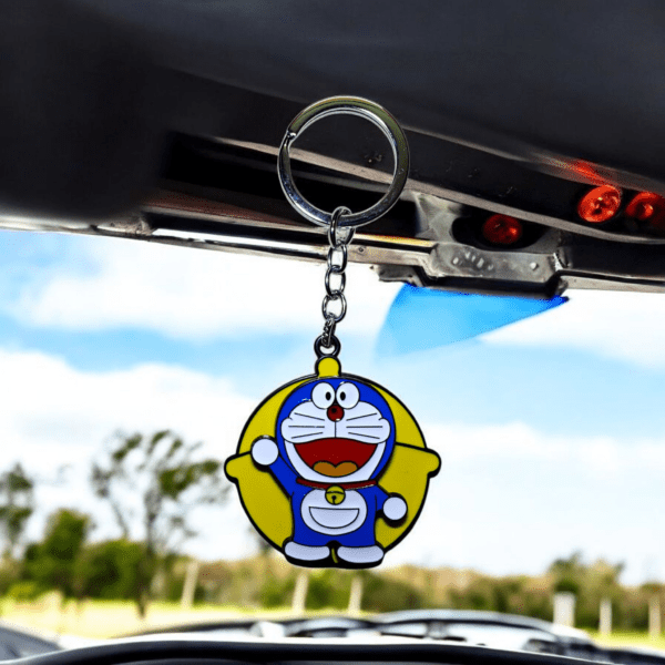 Doremon Metal Stylish Keychain For Kids, Bike, Car - Image 2