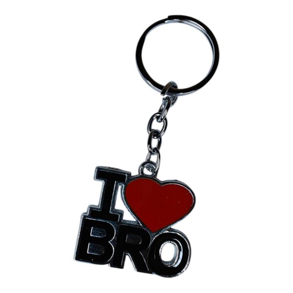 I Love My Bro Stylish Metal Keychain l Gift for Brother - Image 3