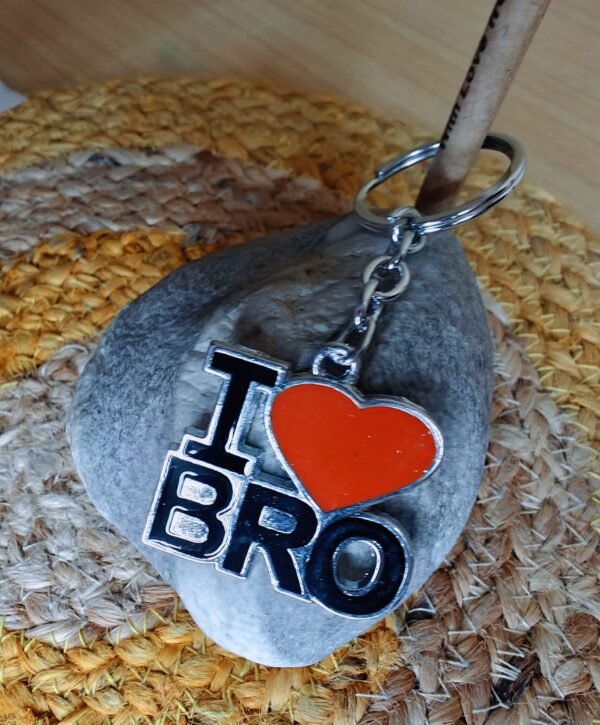 I Love My Bro Stylish Metal Keychain l Gift for Brother - Image 2