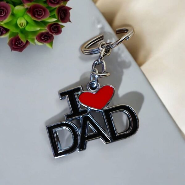 I Love My DAD Stylish Metal Keychain l Gift for DAD - Image 2