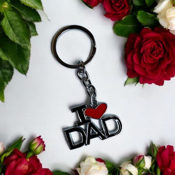 I Love My DAD Stylish Metal Keychain l Gift for DAD
