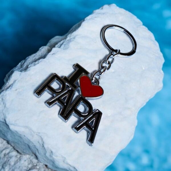 I Love My Papa Stylish Metal Keychain l Gift for PAPA