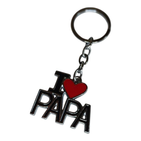 I Love My Papa Stylish Metal Keychain l Gift for PAPA - Image 4