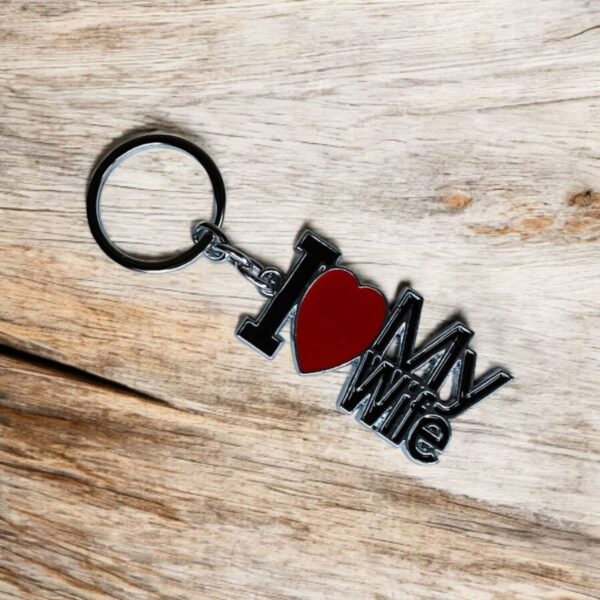 I Love My Wife Stylish Metal Keychain l Gift for Wife - Image 2