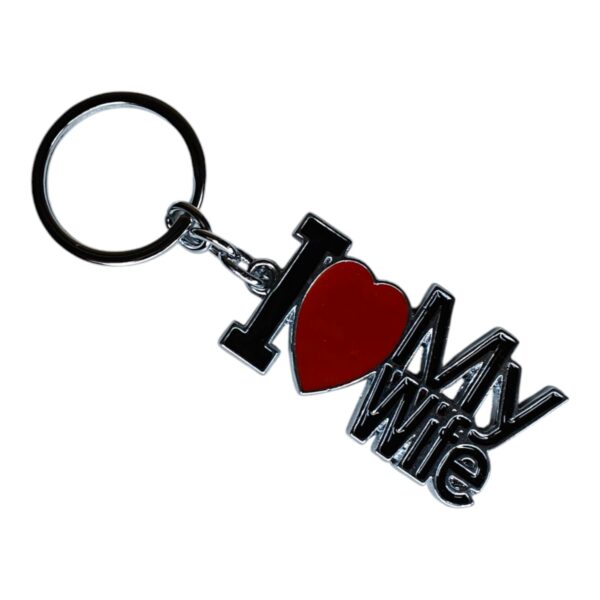 I Love My Wife Stylish Metal Keychain l Gift for Wife - Image 3