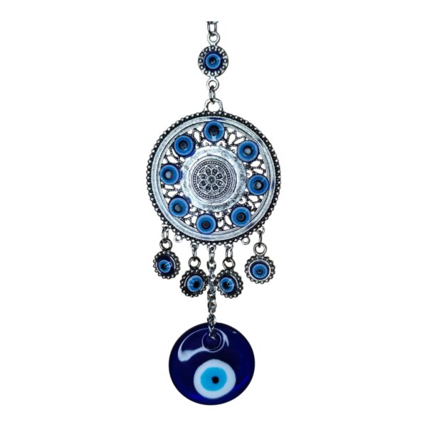 Evil Evil Silver Hanging with Bells for Home Decor l Nazar Battu - Image 4