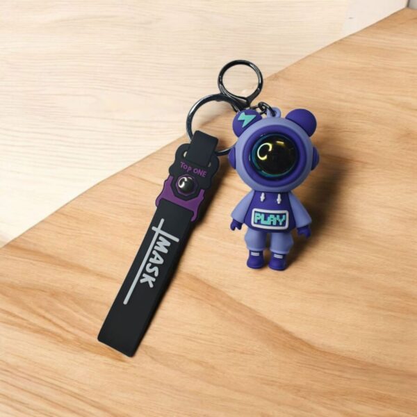 Space Astronaut Pilot Bear Strap Keychain for Backpack, Car, Bike - Image 7