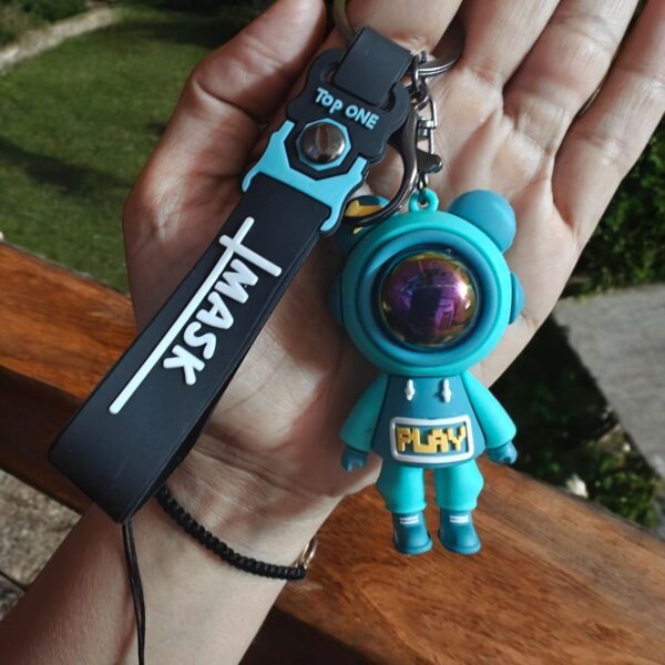 Space Astronaut Pilot Bear Strap Keychain for Backpack, Car, Bike - Image 5